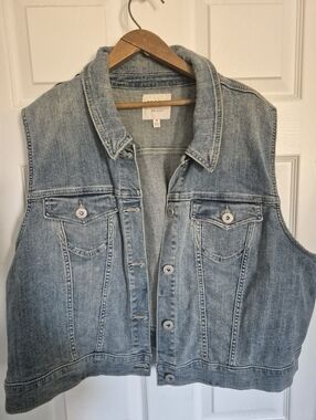 Torrid Distressed Denim Vest